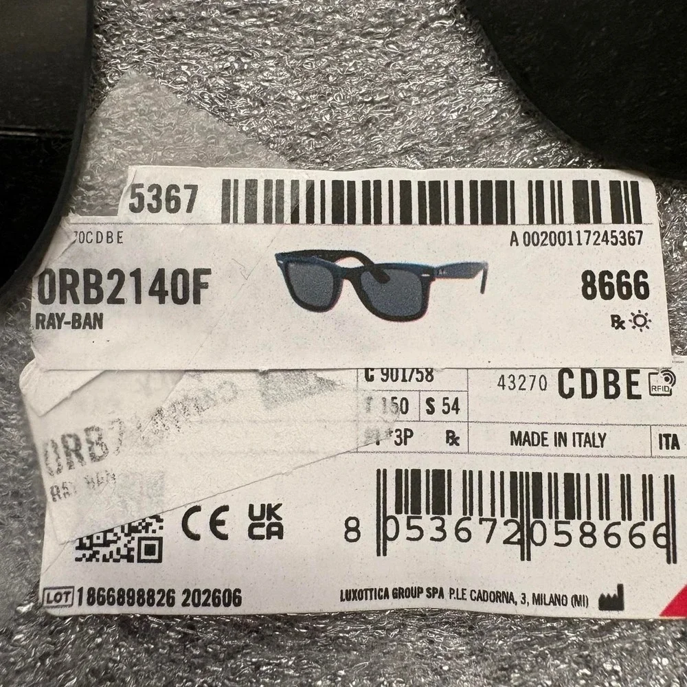 Ray-Ban Original Wayfarer RB2140F 54mm Polarized G-15 Green Replacement Lenses